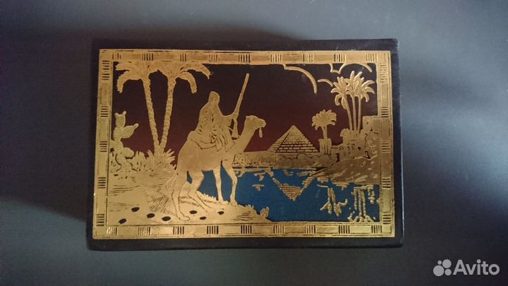 Антикварный кожаный держатель для карт