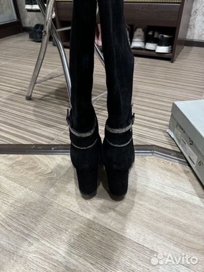 Зимние женские сапоги 38 натуральная замша