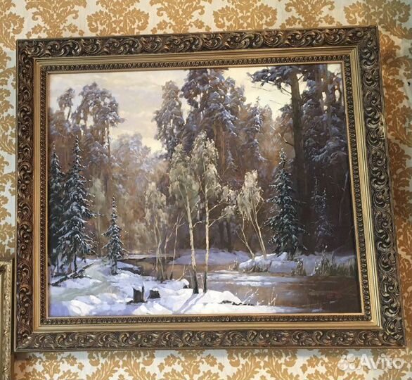 Картина маслом на холсте,Оттепель''