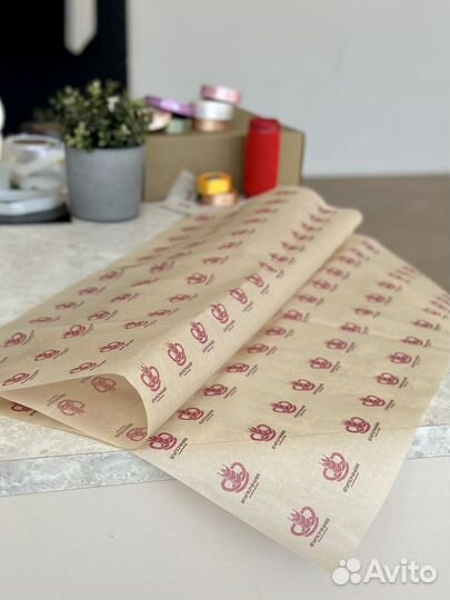 Печать на бумаге тишью, тишью с логотипом