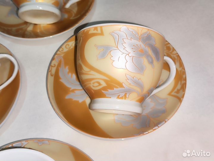 Чайный набор сервиз чашки блюдца