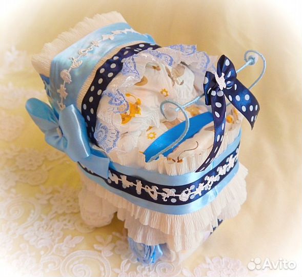 Торт из памперсов для мальчика