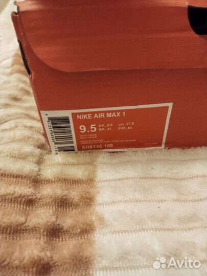 Nike air max 1. Кроссовки мужские 43 размера новые
