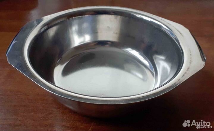 Тарелка миска селедочница нержавеющая СССР