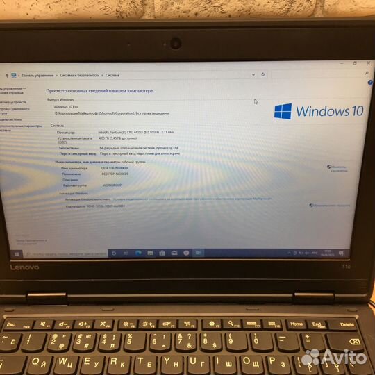 Ноутбук Lenovo pentium CPU4405U/4GB/ssd 120GB