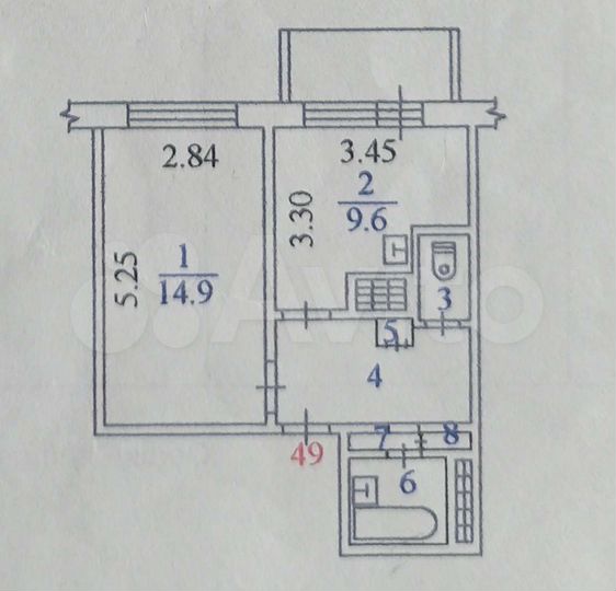 1-к. квартира, 35,8 м², 1/5 эт.