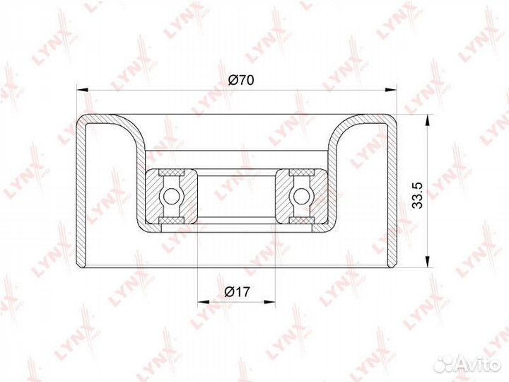 Натяжитель ремня lynxauto PB-5380