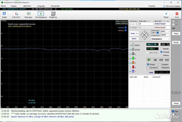Жесткий диск WD 500 Gb SATA 2,5