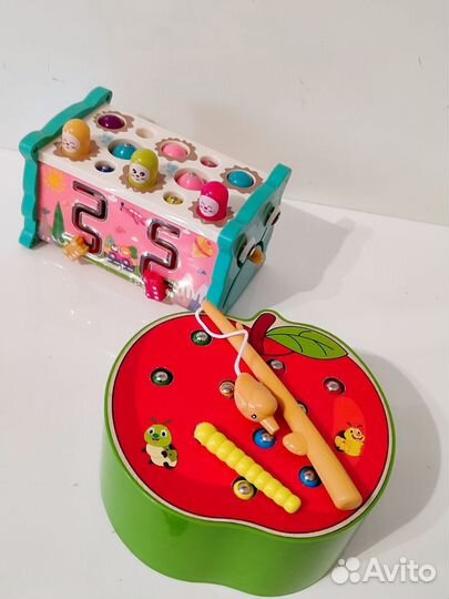 Развивающие деревянные игрушки пакетом