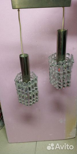 Хрустальная люстра СССР винтажная на запчасти