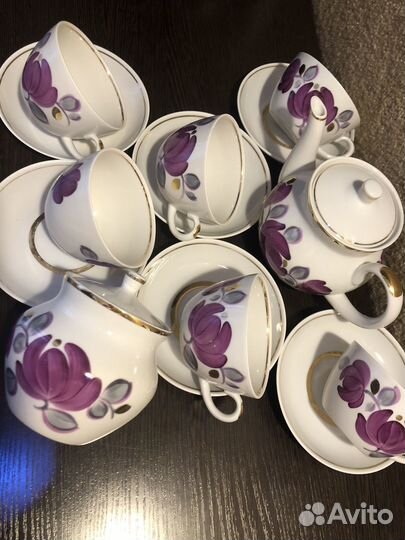 Чайные сервизы СССР вербилки и кузяево, пары