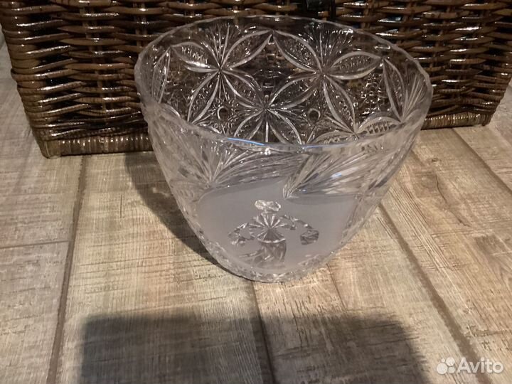 Ваза ведро хрустальная СССР большая