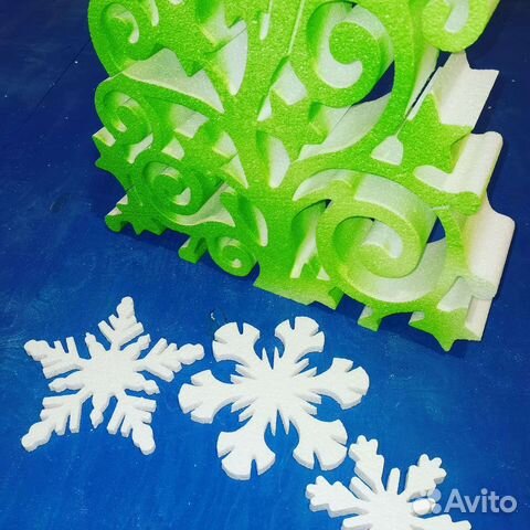 Снежинки пенопласт