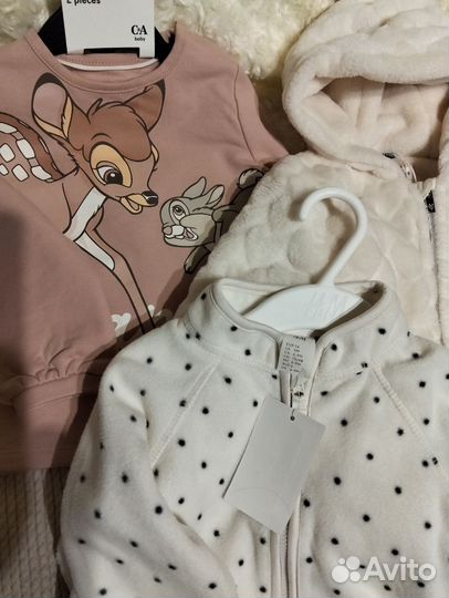 Набор новой одежды для девочек 74 h&m, c&a