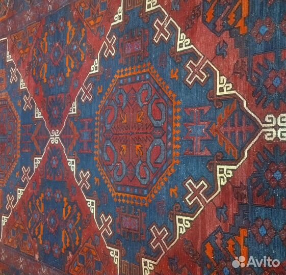 Большой старинный ковёр ручной работы