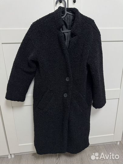 Пальто тедди плюшевое 42