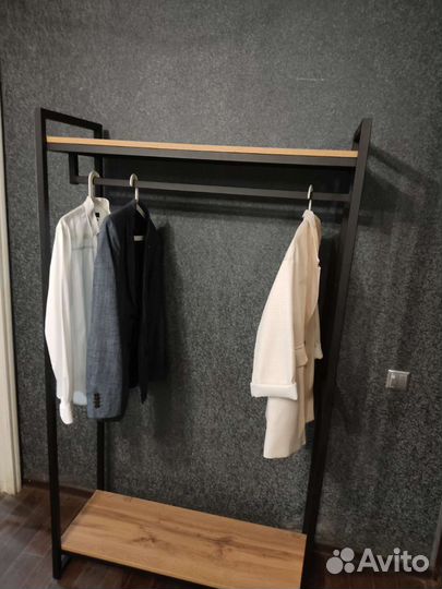 Вешалка напольная лофт, рейл