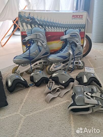 Роликовые коньки и защита