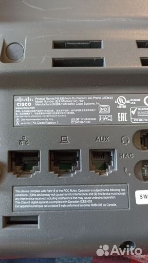 Телефон IP Cisco CP-7821-K9