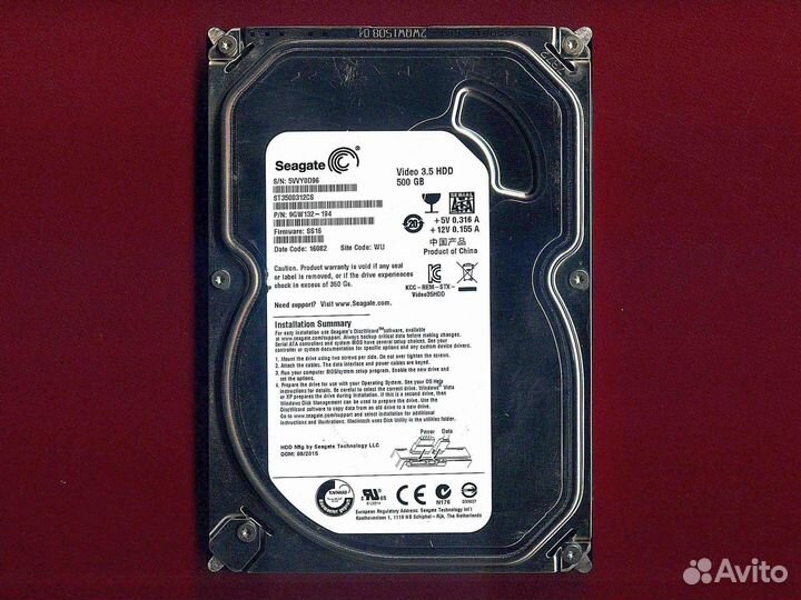 Жесткий диск 500 гб Seagate Video 3.5 HDD