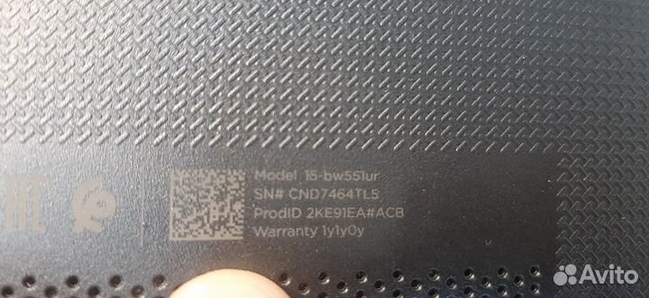 Ноутбук HP 15-BW551UR A6 9220