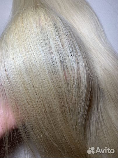 Волосы для наращивания 60 см новые блонд
