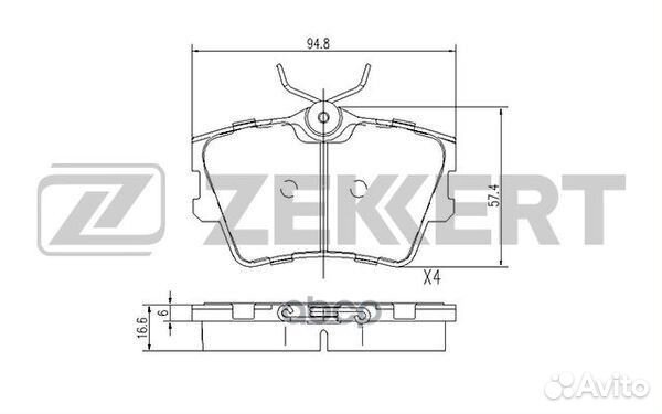 Колодки торм. диск. задн. VW Transporter IV 90