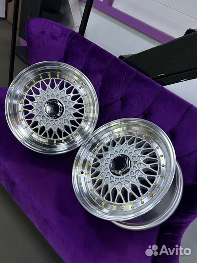 Пара дисков BBS RS R15 7j ET22 4x100 / 114.3 silve