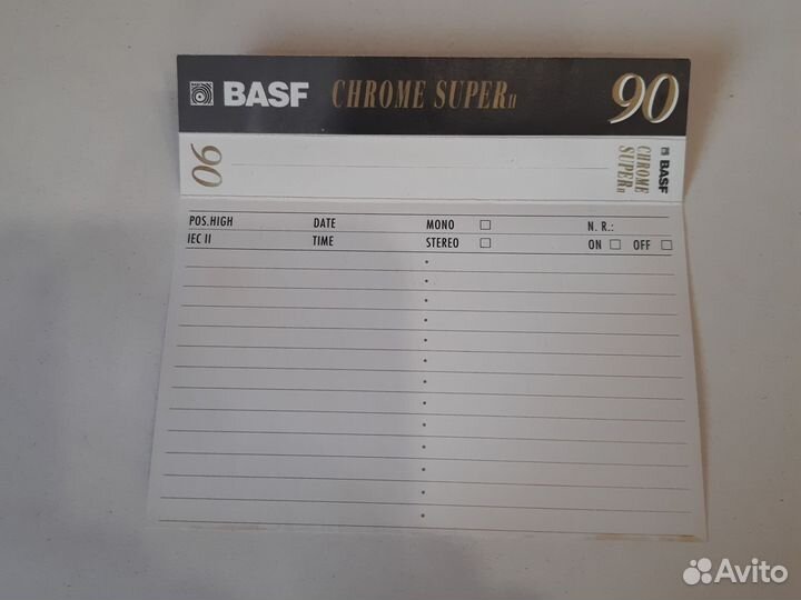 Аудио кассета BASF chrome super 2 90