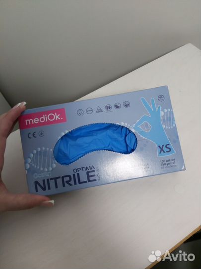 Перчатки нитриловые xs mediOk