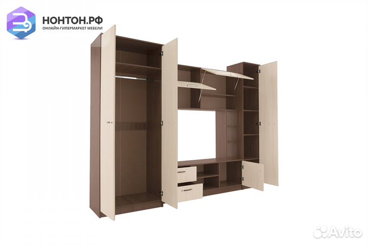 Стенка Марта-11 ясень шимо темный / ясень шимо све