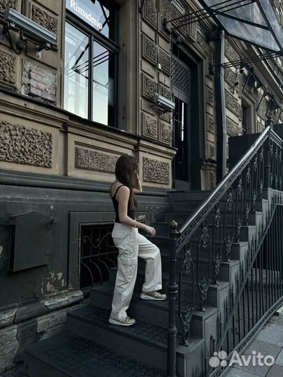 Джинсы карго женские