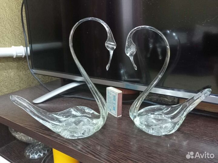 Ваза конфетница салатник цветное стекло СССР