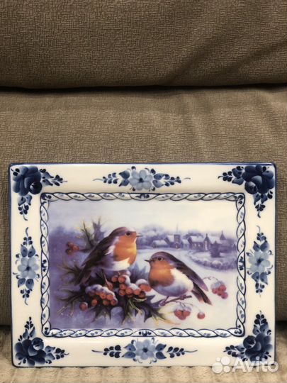 Гжель фарфор картины(плакетки)