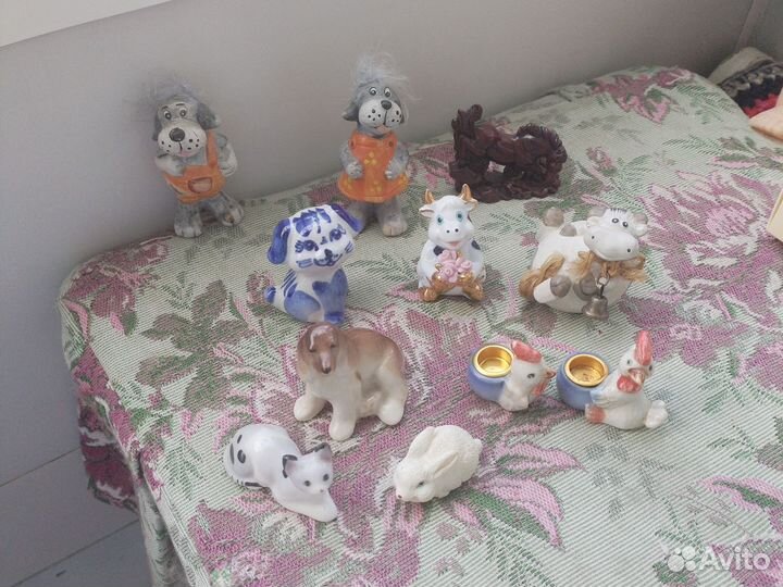 Фигурки животных фарфор керамика