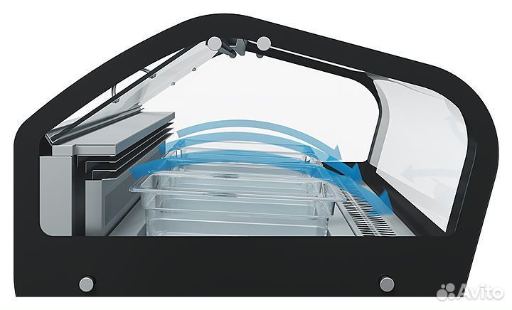 Витрина для мороженого Carboma I60 VL 0,8-1 JOY бе