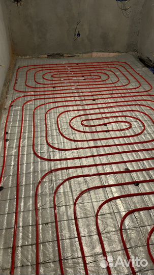 Водяной теплый пол.Отопление