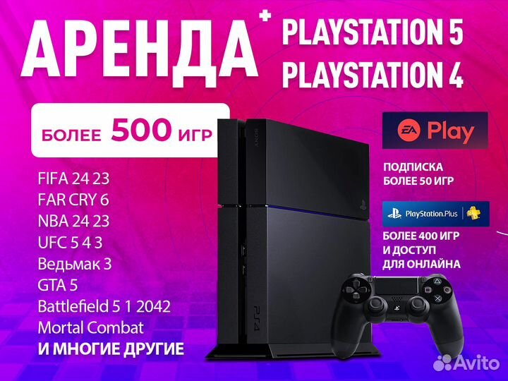 Аренда консолей PS5 + игры