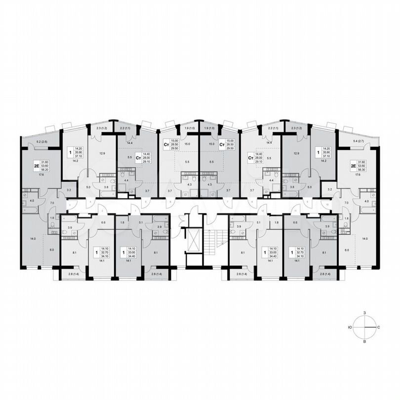 1-к. квартира, 34,4 м², 8/8 эт.