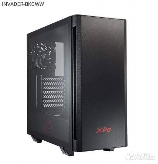 Корпус adata invader Miditower Без бп чёрный, inva