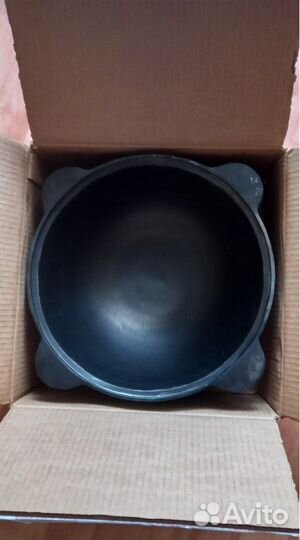 Казан чугунный с крышкой 6 литров