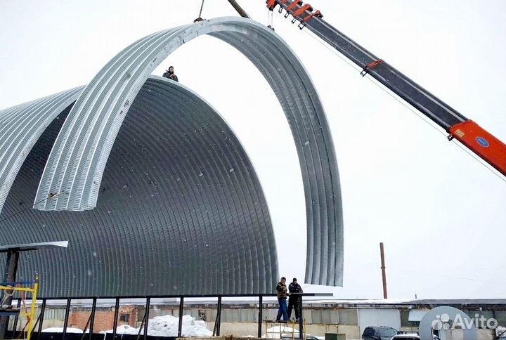 Быстровозводимые ангары в рассрочку 1340 кв.м