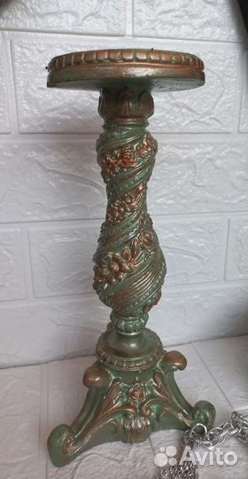 Подсвечник из гипса, ручная работа