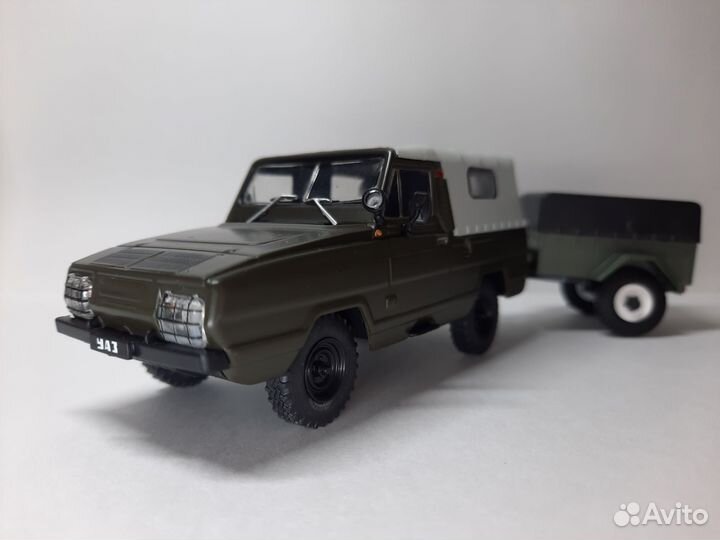 Модель УАЗ-3907 Ягуар с прицепом деагостини