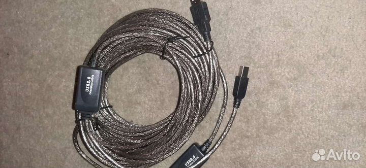 Кабель активный USB 2.0 A-B 10м