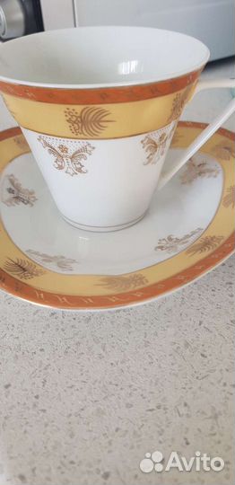 Чайная и кофейные пара фарфор