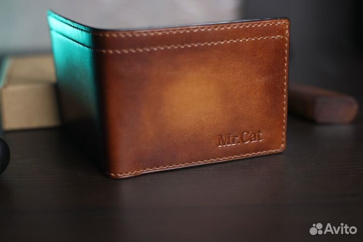 Мужской кошелек, кожаный, портмоне, подарок