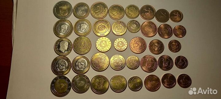Монеты экзотических стран без Африки(отдельно)
