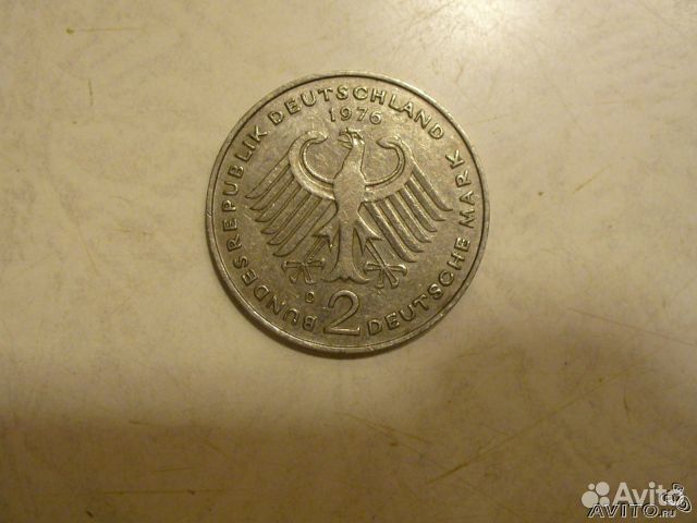 Продаю монету в 2 дойч марки 1976 года