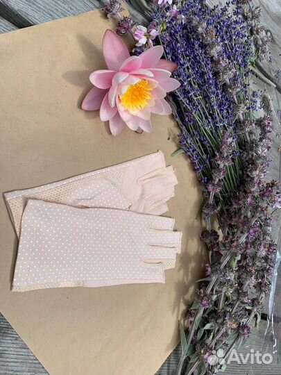 Японские солнцезащитные перчатки, слоновая кость